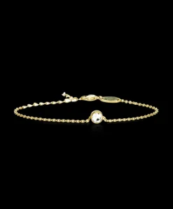 G Bezel Guld 5 mm, Crystal>Blomdahl Armband New