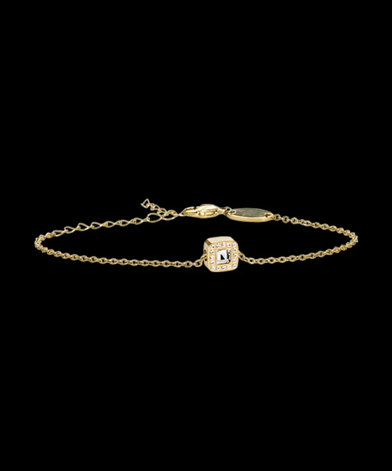 Guld Brilliance Cushion 8 mm, Crystal>Blomdahl Armband New