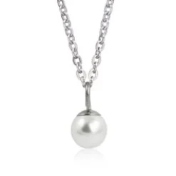 Halsband Pearl White 33‑2433‑0659>Blomdahl Best
