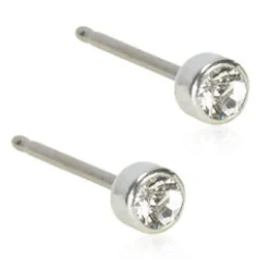 Örhängen Bezel Crystal 3 mm 15‑1402‑01>Blomdahl New
