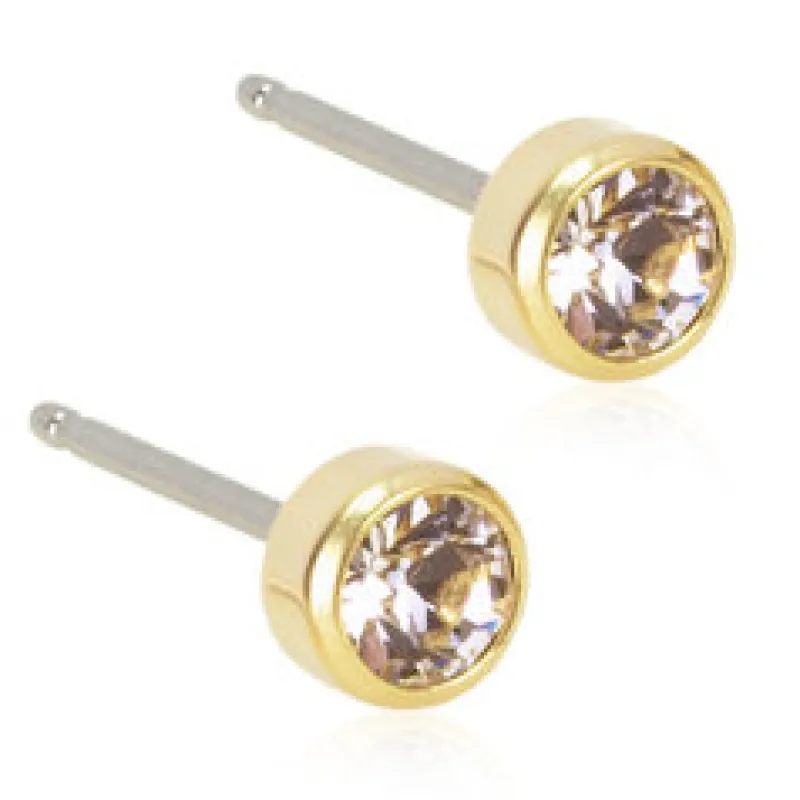 Örhängen Bezel Crystal 4 mm 15‑1301‑01>Blomdahl Clearance