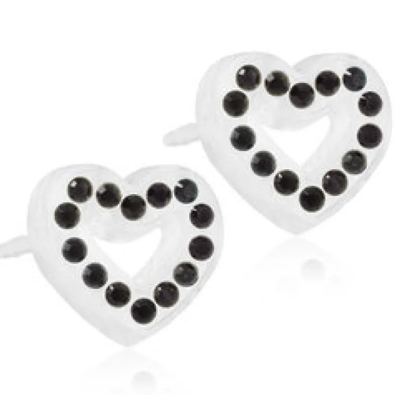 Örhängen Brilliance Heart Hollow Jet 15‑01121‑07>Blomdahl Best