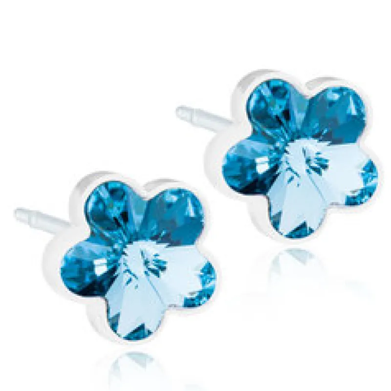 Örhängen Flower Aquamarine 15‑0130‑05>Blomdahl