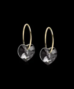 Örhängen GT Ear Ring 14 mm, Heart 10 mm, Black diamond 15-1355-12>Blomdahl Discount