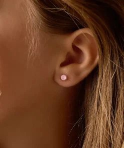 Örhängen MP Bezel 6 mm Soft Rose 15-0109-52>Blomdahl Outlet