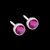 Örhängen MP Bezel 6 mm, Fuchsia 15-0109-09>Blomdahl New