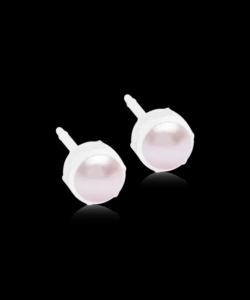 Örhängen MP Bezel Pearl 6 mm, Light rose 15-0109-64>Blomdahl Discount