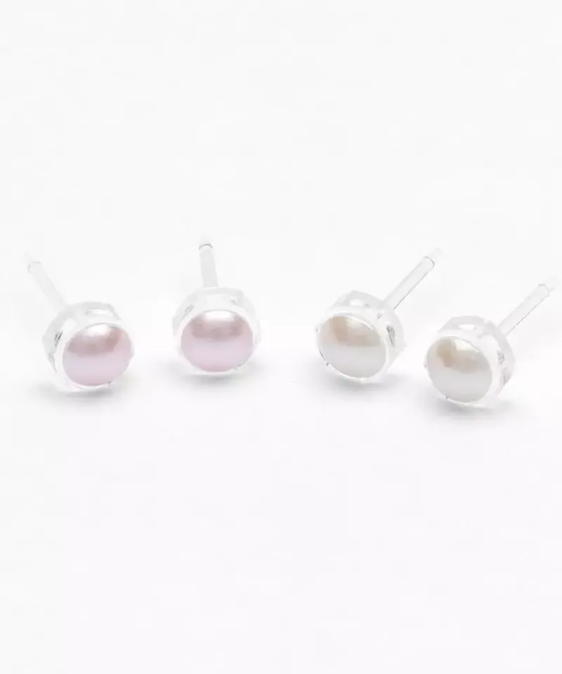 Örhängen MP Bezel Pearl 6 mm, Light rose 15-0109-64>Blomdahl Discount