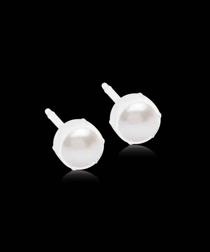 Örhängen MP Bezel Pearl 6 mm, White 15-0109-59>Blomdahl