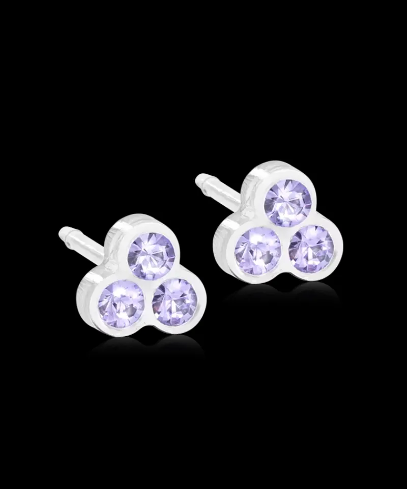 Örhängen MP Clover 6 mm, Violet 15-0125-26>Blomdahl Clearance