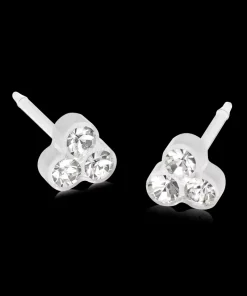 MP Clover 6 mm, Crystal>Blomdahl Örhängen Hot