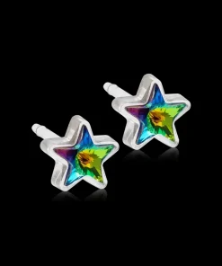 Örhängen MP Star 6 mm, Green shimmer 15-0108-86>Blomdahl Hot
