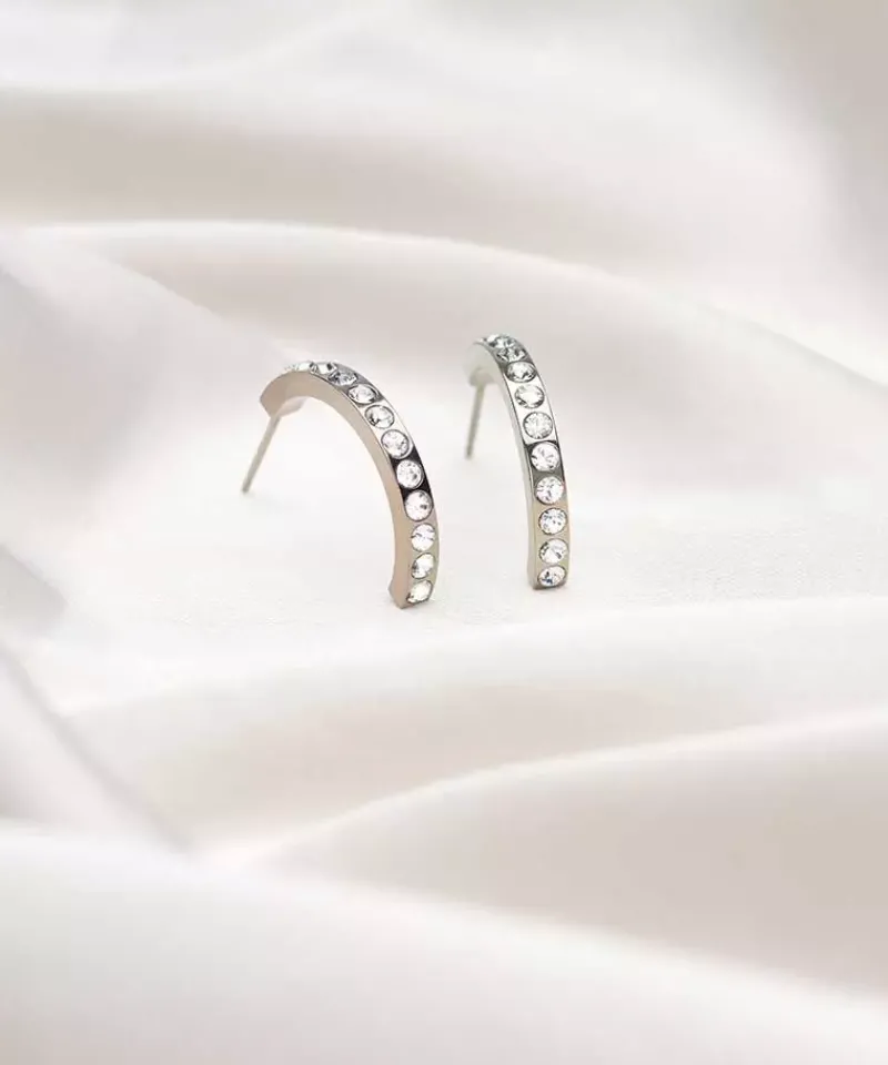 Örhängen NT Pendant Brilliance Curved 20 mm , Crystal 15-12148-01>Blomdahl Outlet