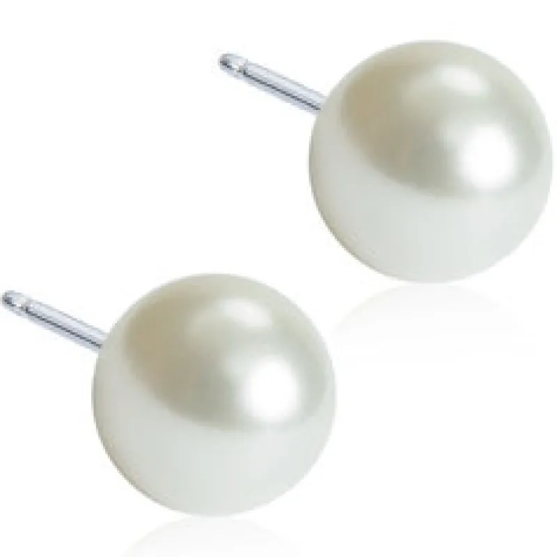 Örhängen Pearl White 8 mm 15‑1235‑59>Blomdahl Discount