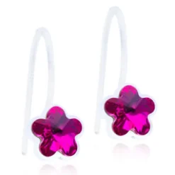 Örhängen Pendant Fixed Flower Fuchsia 15‑0180‑3009>Blomdahl Hot
