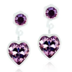 Örhängen Pendant Heart Light Amethyst 15‑0103‑2174>Blomdahl