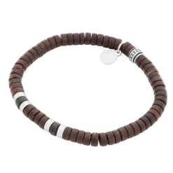 By Billgren , kokosnöt, brun/svart/stål – 8192>Armband Clearance