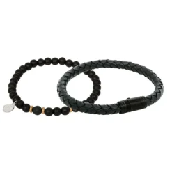 By Billgren sset, beads/läder, svart/guld – 8125-8161>Armband Online