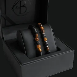 By Billgren sset, läder/beads, svart/brun – 8188-8160>Armband Sale