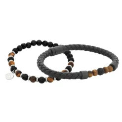 By Billgren sset, läder/beads, svart/brun – 8188-8160><noscript><img width=
