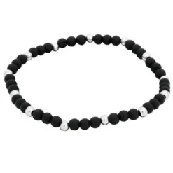 By Billgren Beads, mattsvart/stål – 8945>Armband Sale