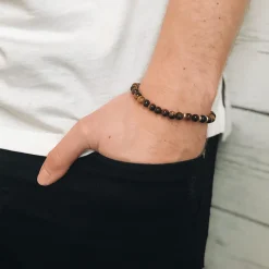 By Billgren Beads, Tigeröga + Onyx, brun/svart/guld – 8162>Armband Online