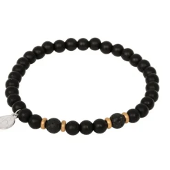 By Billgren Beads, Onyx + lavasten, svart/guld – 8161>Armband Best