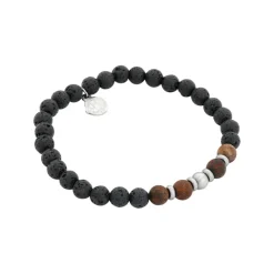 By Billgren Beads, jaspis, lavasten, stål – 8228>Armband Online