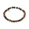 By Billgren Beads, tigeröga, lavasten, stål – 8227>Armband Outlet