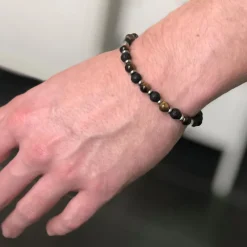 By Billgren Beads, Tigeröga + lavasten, brun/svart – 8160>Armband Outlet