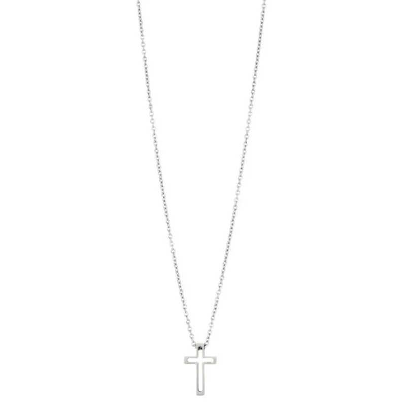 Halsband, litet kors, stål/silver – 9121>By Billgren Best