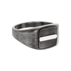 Klackring, Gun metal, svart – 5617>By Billgren Clearance