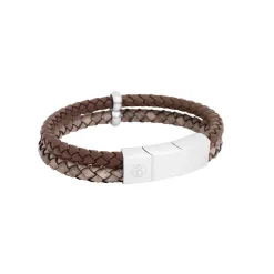 By Billgren Läder, dubbel, brun/grå – 8216>Armband Best