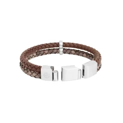 By Billgren Läder, dubbel, brun/grå – 8216>Armband Best