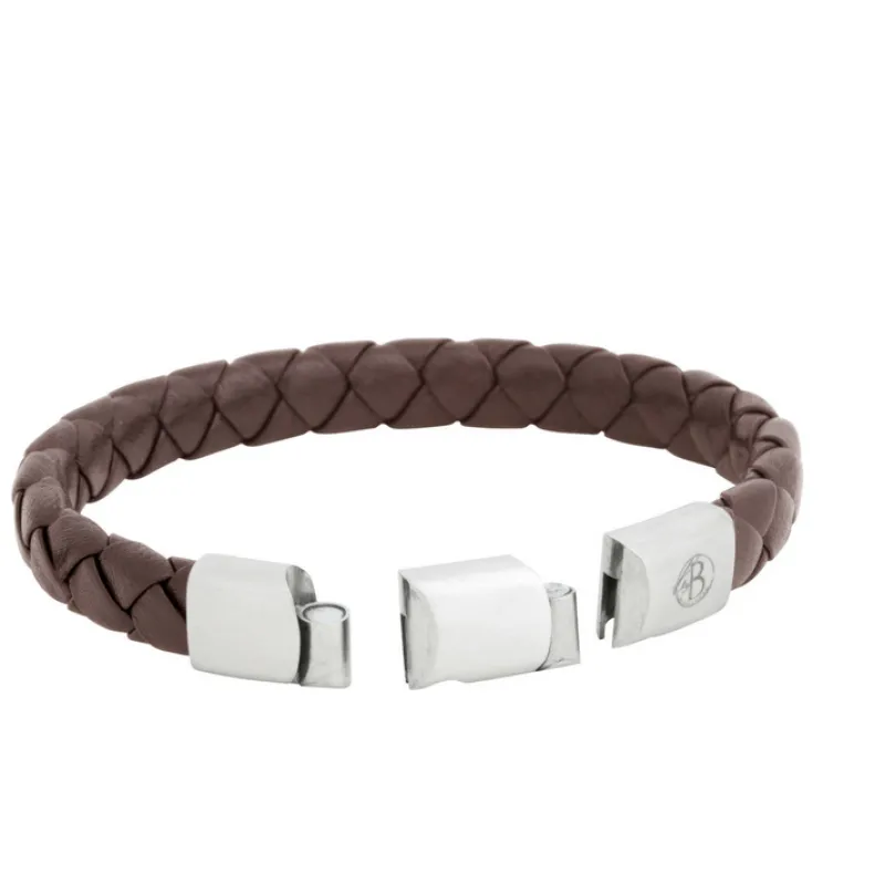 By Billgren Läder, dubbel, brun/grå – 8216>Armband Best