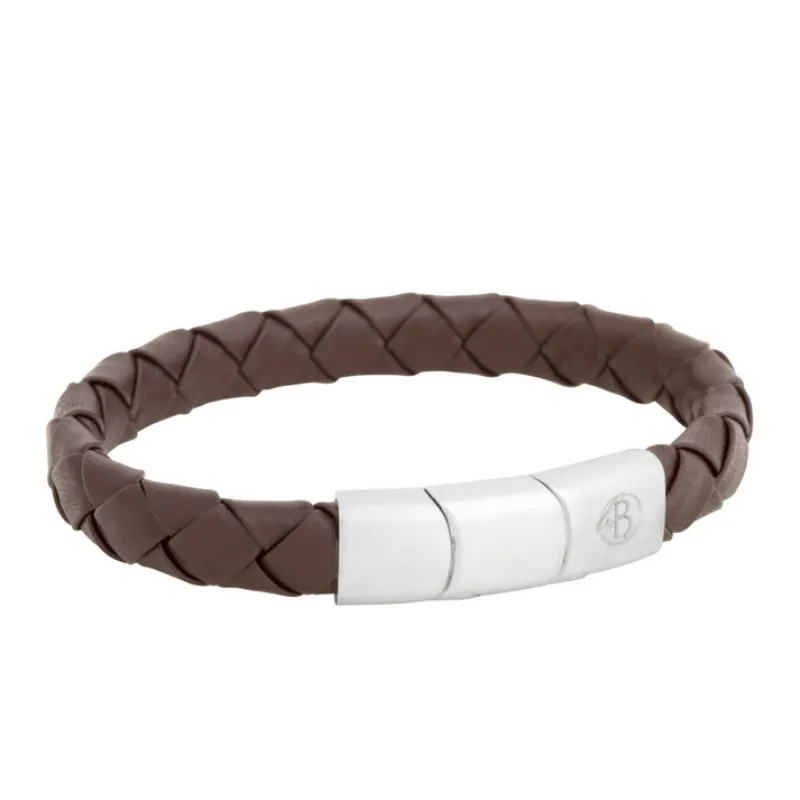 By Billgren Läder, dubbel, brun/grå – 8216>Armband Best