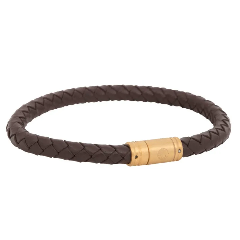 By Billgren Läder, dubbel, brun/grå – 8216>Armband Best
