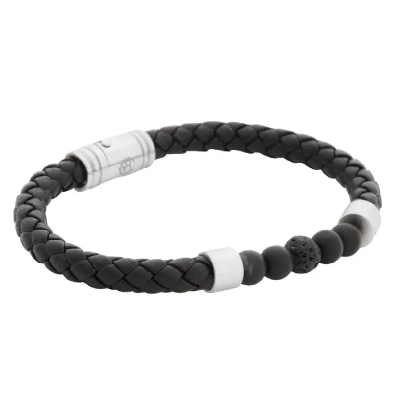 By Billgren Läder, dubbel, brun/grå – 8216>Armband Best