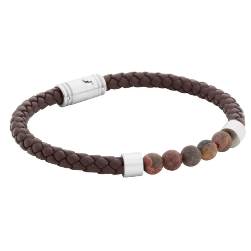 By Billgren Läder, dubbel, brun/grå – 8216>Armband Best