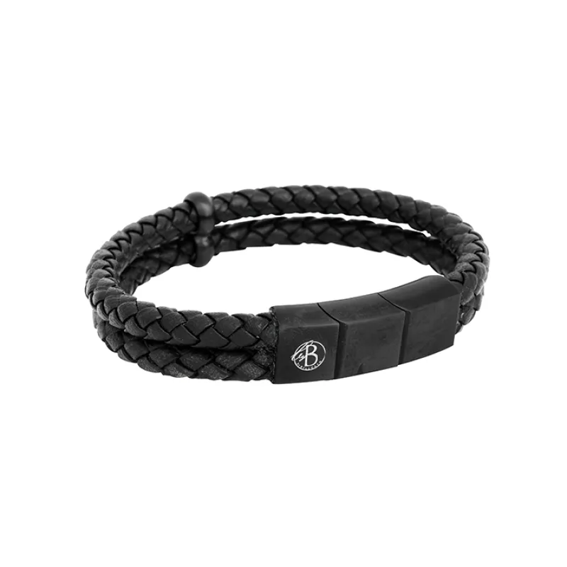 By Billgren Läder, dubbel, brun/grå – 8216>Armband Best