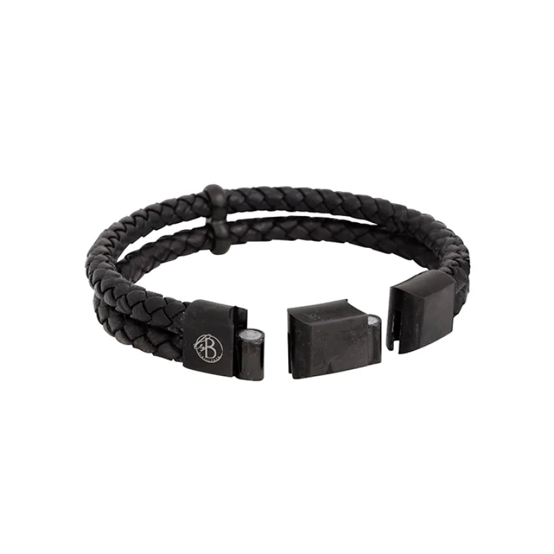 By Billgren Läder, dubbel, brun/grå – 8216>Armband Best
