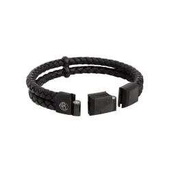 By Billgren Läder Dubbel Svart – 8217>Armband Best