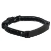 By Billgren Läder, Graverbar stålbricka, Svart – 8975>Armband Clearance