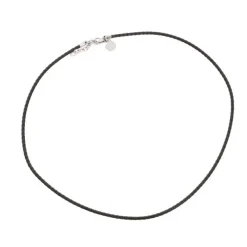 Läderhalsband, Flätat, Svart – 9171>By Billgren Online