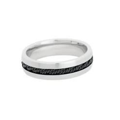 Ring, svart kedja, stål – 5613>By Billgren Discount