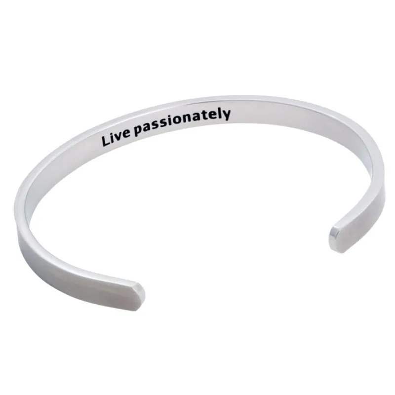 By Billgren Stål, Cuff “Live passionately”, silver – 8972>Armband Hot