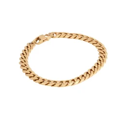 By Billgren Stål, Figaro, guld – 8234>Armband