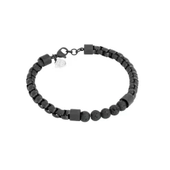 By Billgren Stål, lavasten, svart – 8208>Armband New