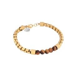 By Billgren Stål, tigeröga, guld – 8210>Armband Online