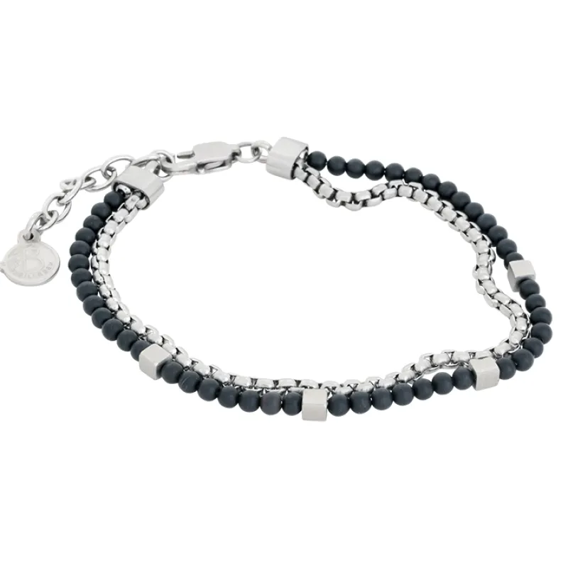 By Billgren Stål Tunt stål, onyx – 8226>Armband Hot